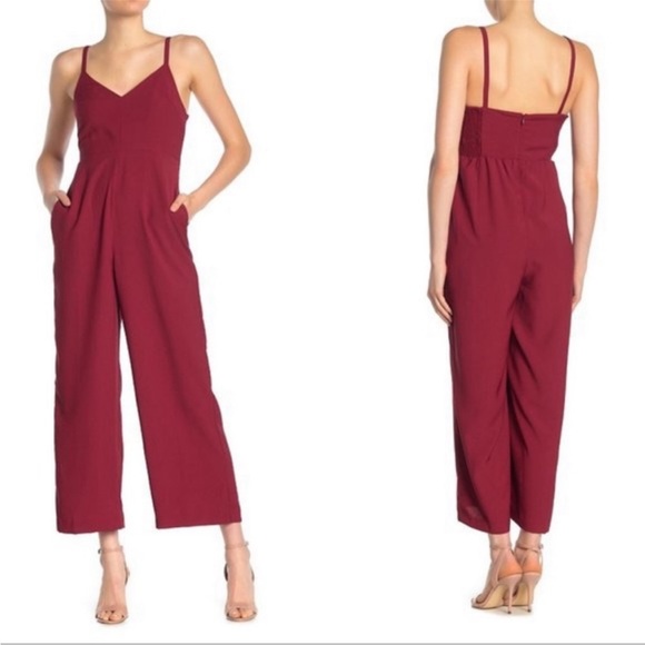 Madewell Thistle Cami Wide Leg Jumpsuit Red Size 4 Holiday Party Look - Picture 3 of 10